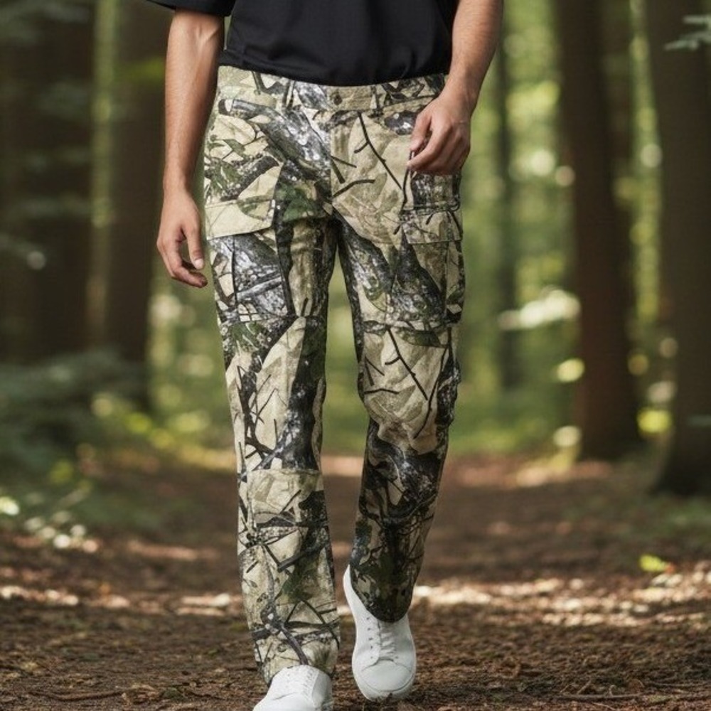 Rockstar Original Pants Mens 36 RSM205 Flare Camo Camouflage Cargo Pockets EUC